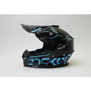 Шлем кроссовый ROCKOT RM-216 Wave (черн/ син глянц, S)