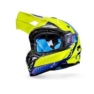Шлем кроссовый ROCKOT RM-217 Evo GL (желт/черн/красн глянц, XS)