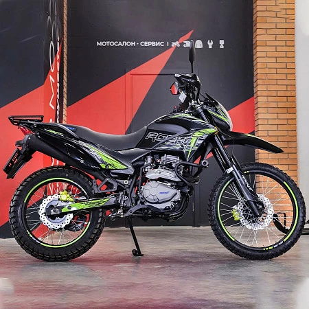 Мотоцикл эндуро ROCKOT XR250 (черный/зеленый, 21/18, ЭПТС)
