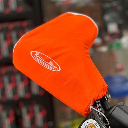 Муфты Rolling Moto на руль оранжевые, флисовые твердые